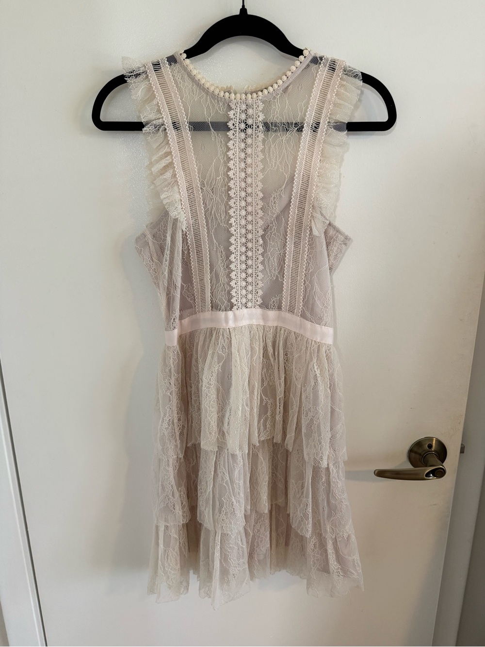 Chelsea & Violet Tiered Lace Mini Dress